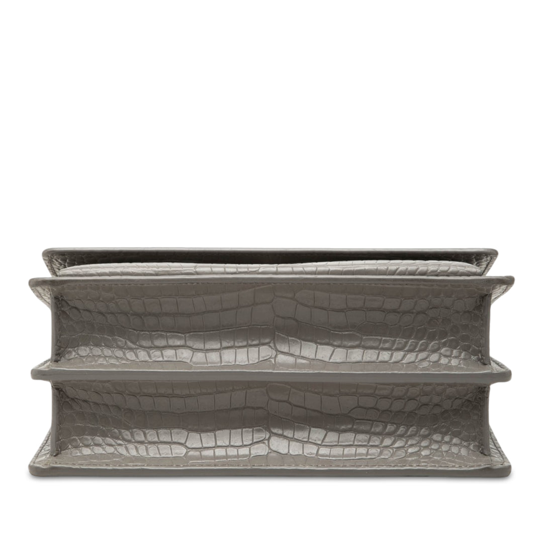 Croc embossé Sunset Sac Moyen Gris