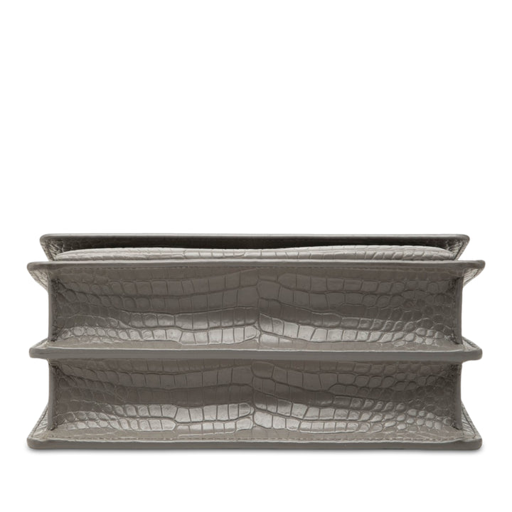 Croc embossé Sunset Sac Moyen Gris