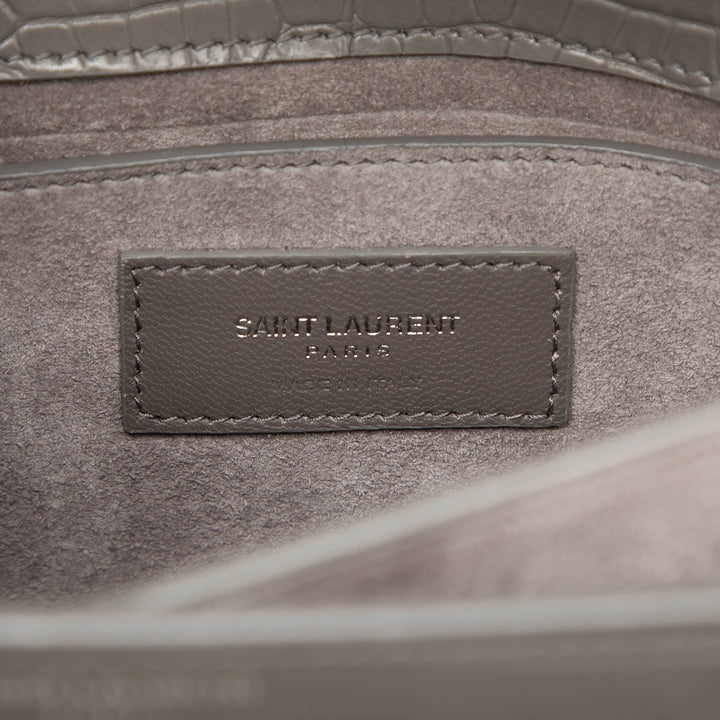 Croc embossé Sunset Sac Moyen Gris