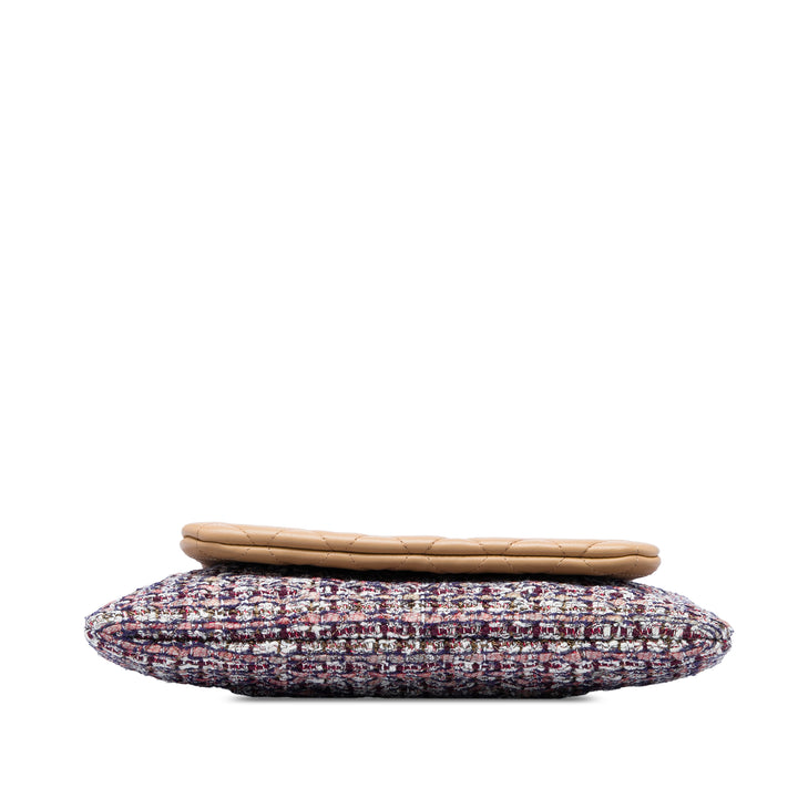 Chanel Étui Matelassé et Double avec chaîne Cuir d'agneau Marron – vue 3 – GABY PARIS