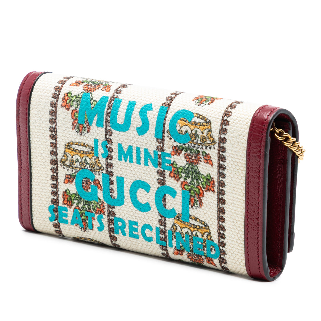 Gucci Toile 100 Centennial Crown Wallet on Chain