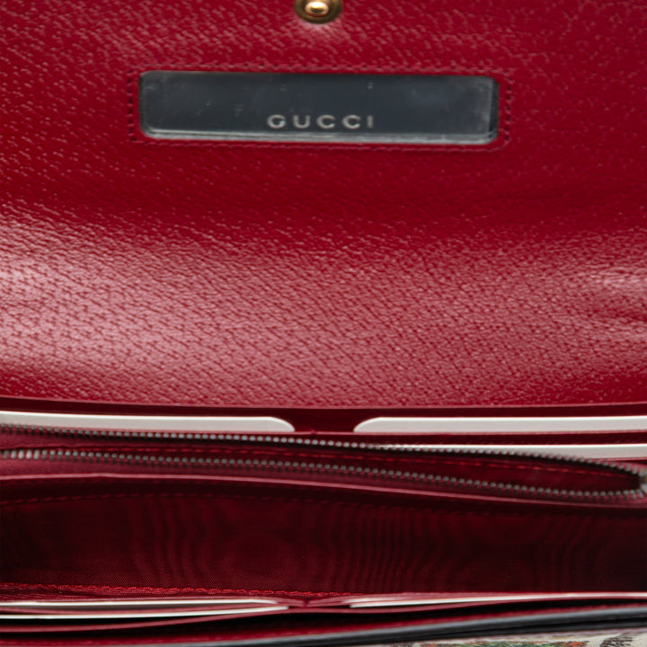 Gucci Toile 100 Centennial Crown Wallet on Chain