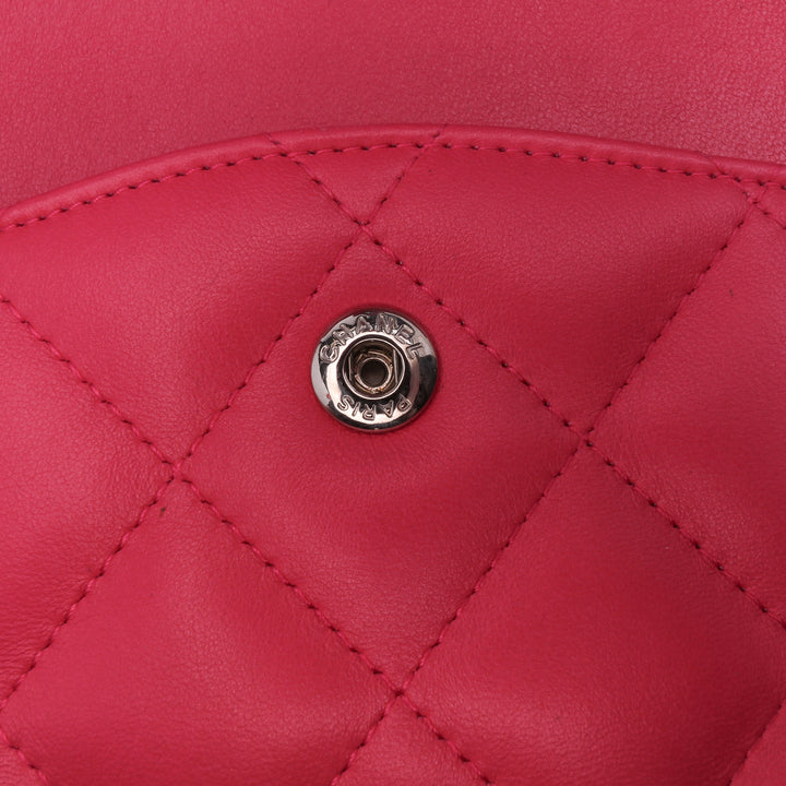 Jumbo Classic Lambskin Double Flap Pink - Gaby Paris