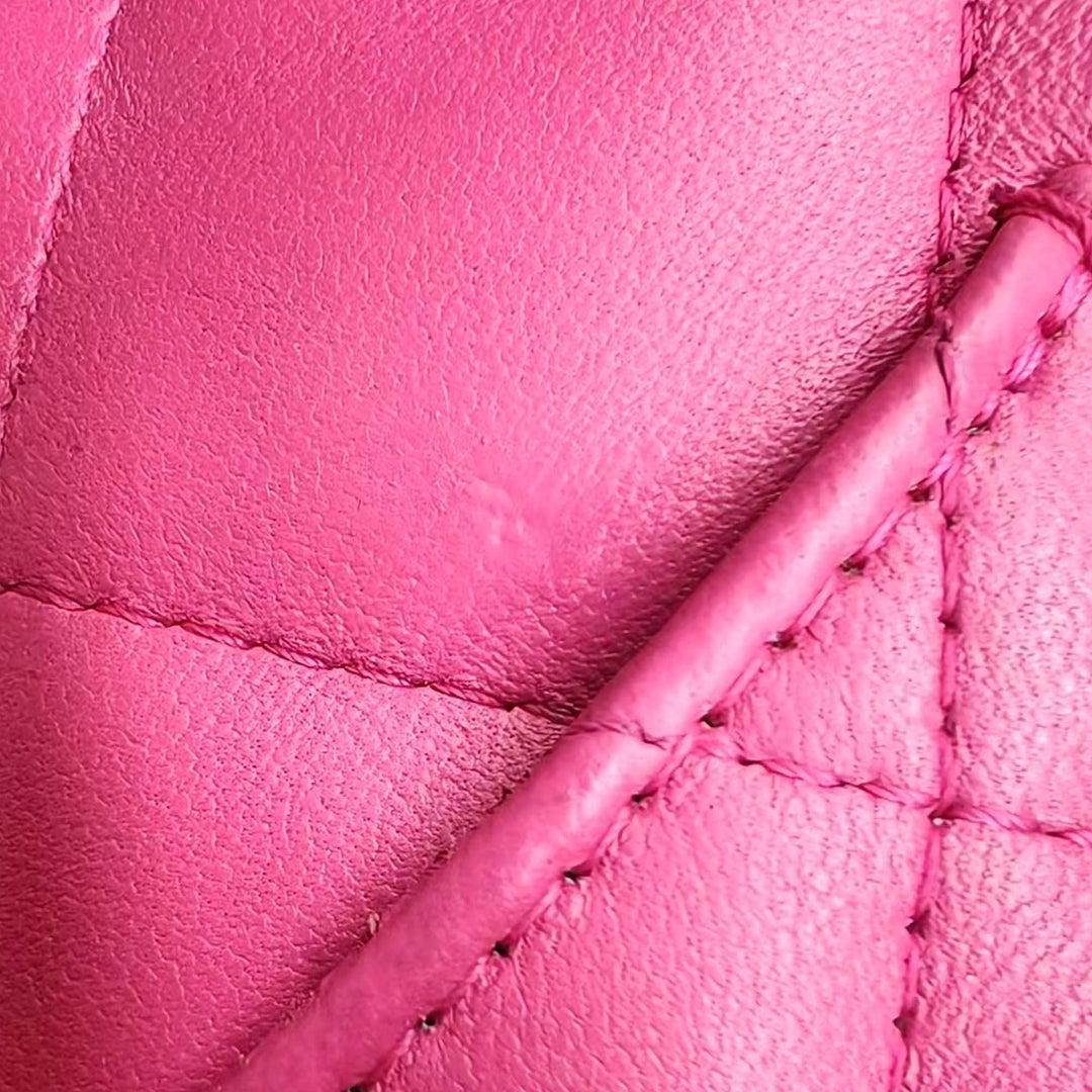 Jumbo Classic Lambskin Double Flap Pink - Gaby Paris
