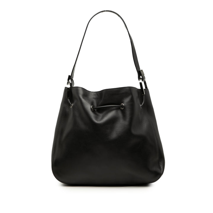 Sac à cordon Cuir de veau Noir
