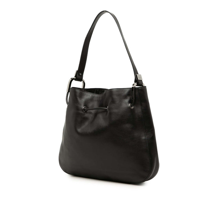 Sac à cordon Cuir de veau Noir