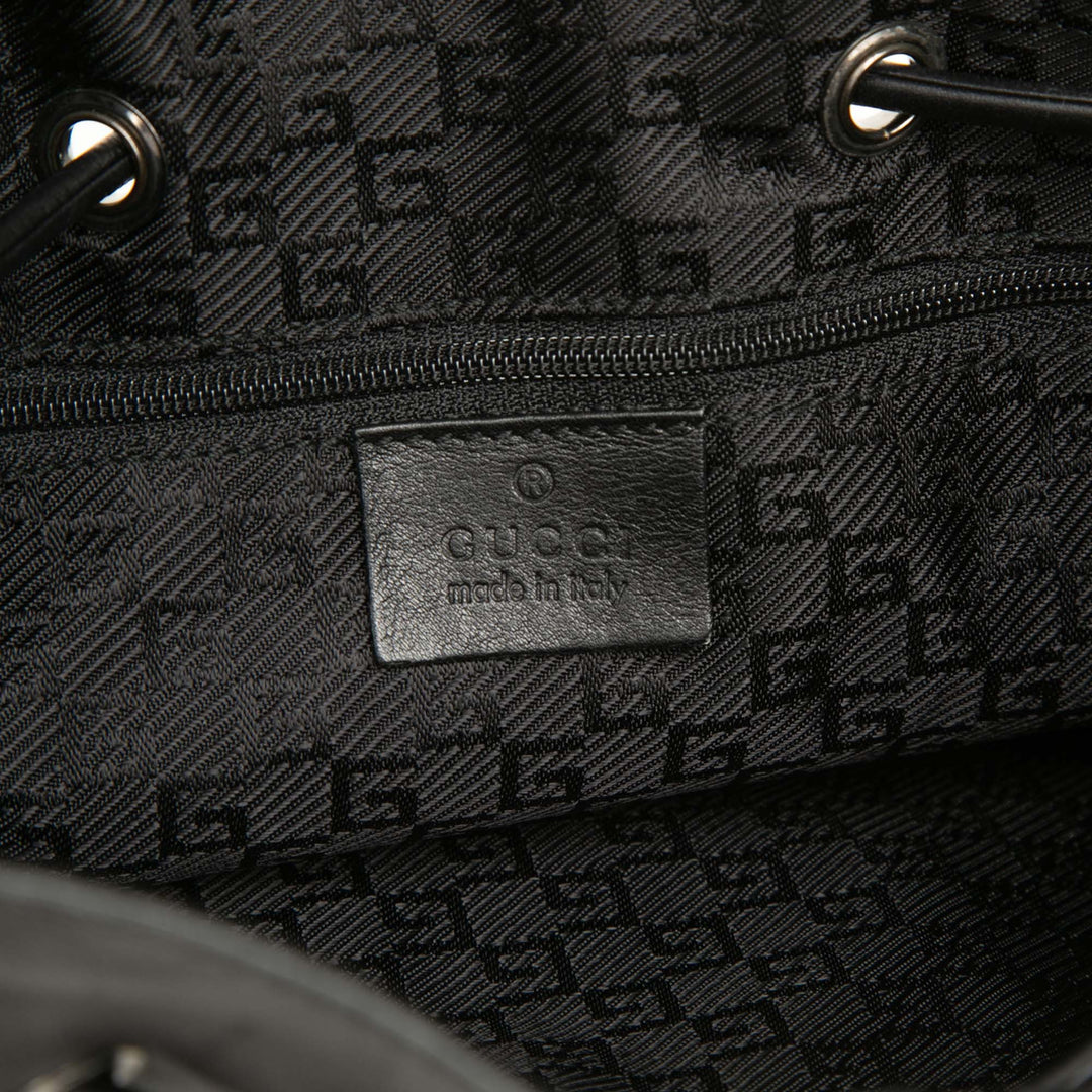 Sac à cordon Cuir de veau Noir