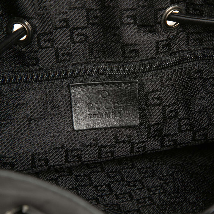 Sac à cordon Cuir de veau Noir