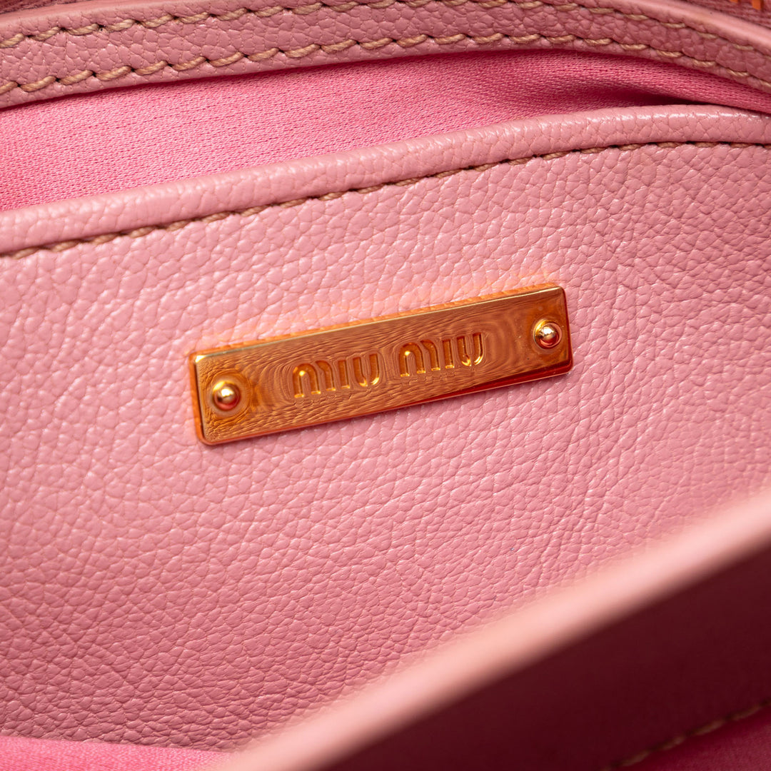 Miu Miu Madras Sac Cuir de chèvre