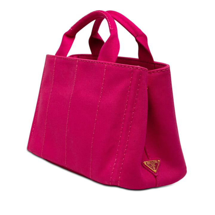 Prada Small Toile Canapa Logo Sac