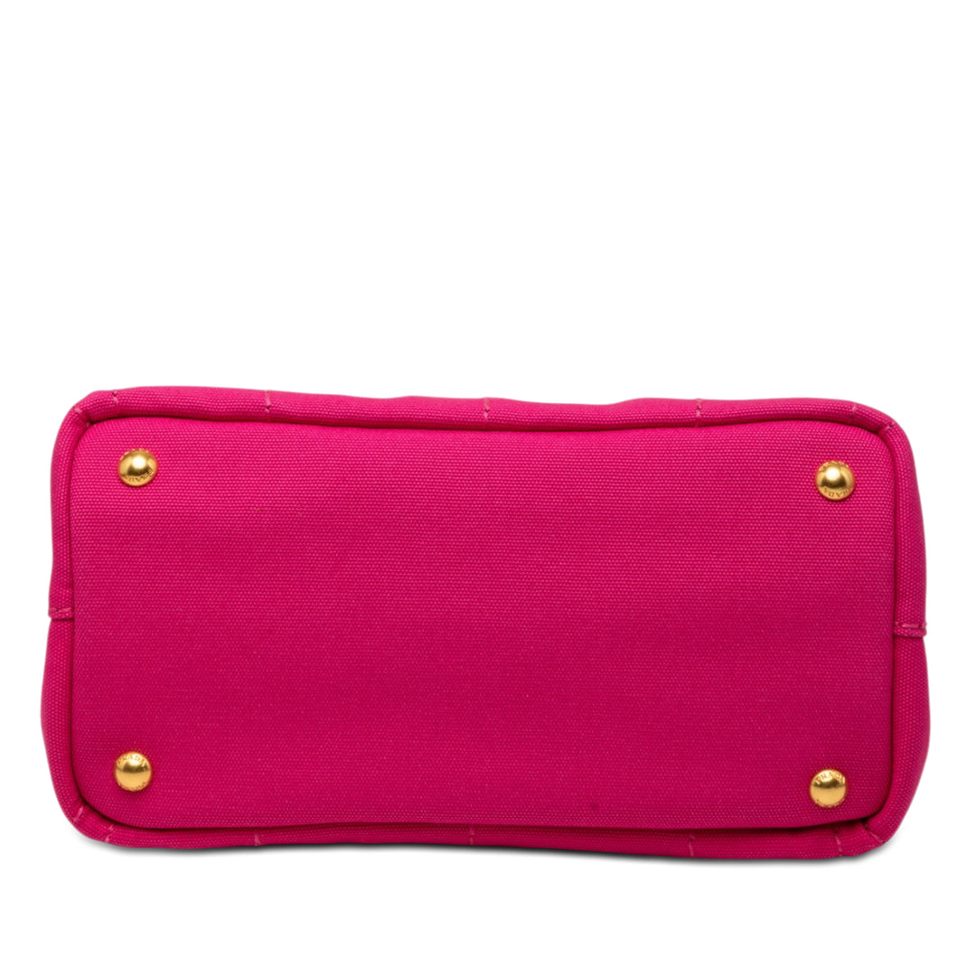 Prada Small Toile Canapa Logo Sac