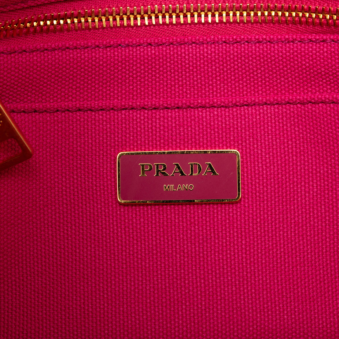 Prada Small Toile Canapa Logo Sac