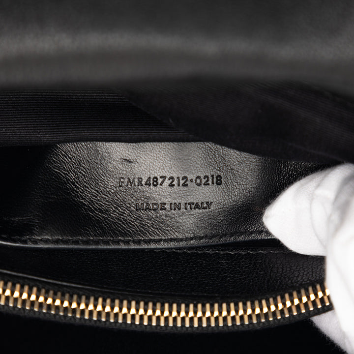 Saint Laurent Large Chevron Sheepskin Monogram College Sac
