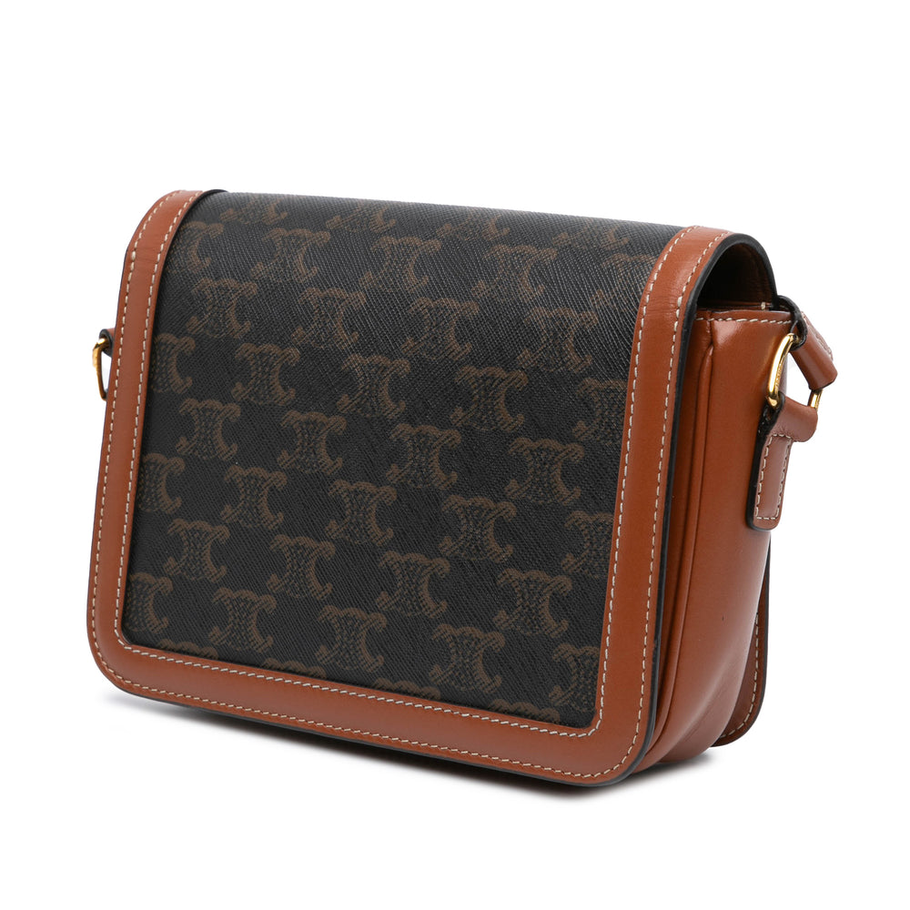 Teen Coated Canvas Triomphe Crossbody Brown - Gaby Paris