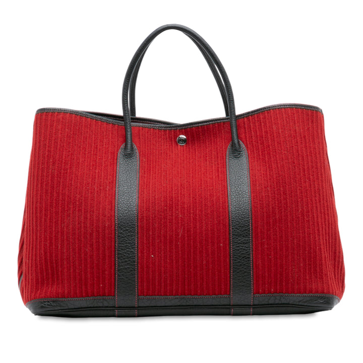 Hermès Ribbed Laine and Negonda Garden Party Voyage 49 Rouge