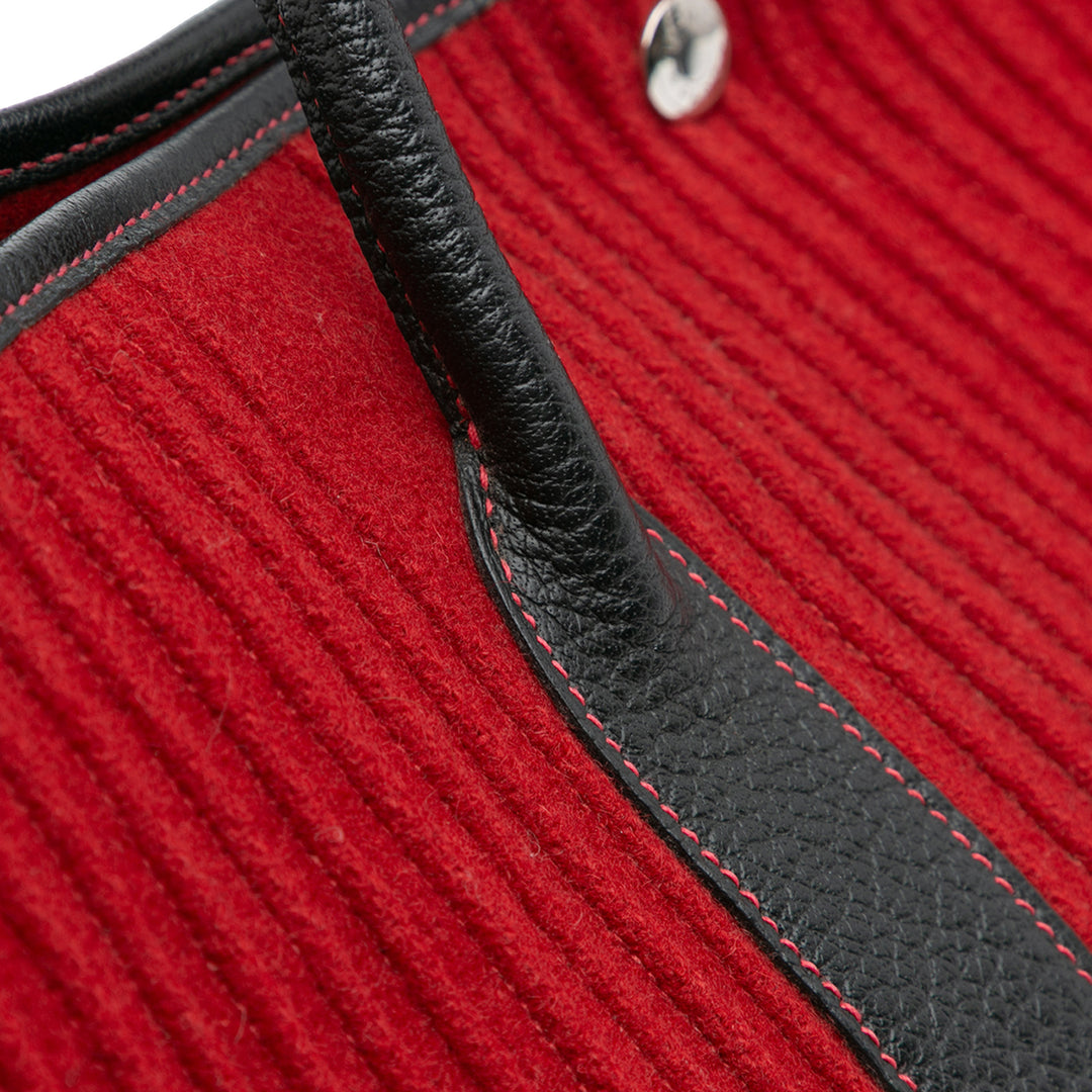 Hermès Ribbed Laine and Negonda Garden Party Voyage 49 Rouge