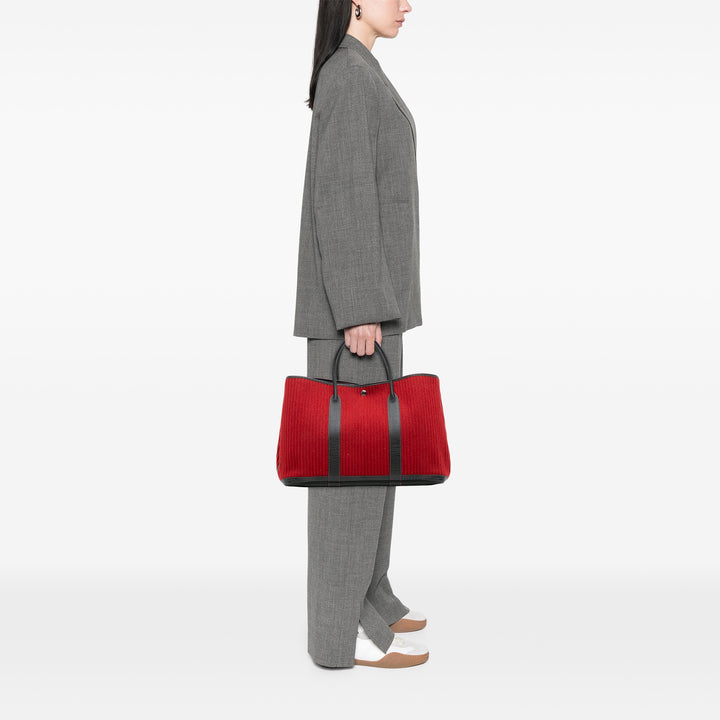Hermès Ribbed Laine and Negonda Garden Party Voyage 49 Rouge