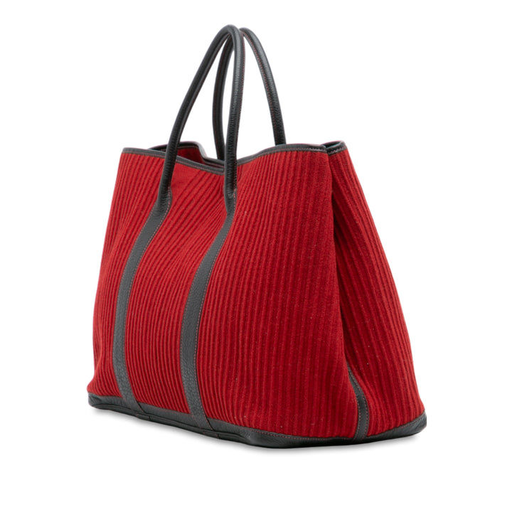 Hermès Ribbed Laine and Negonda Garden Party Voyage 49 Rouge