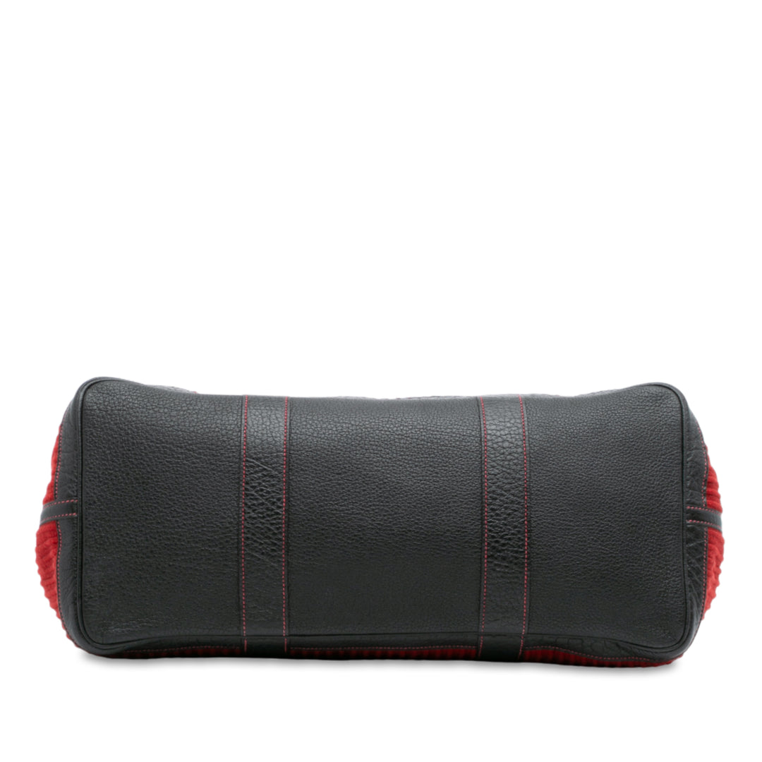 Hermès Ribbed Laine and Negonda Garden Party Voyage 49 Rouge