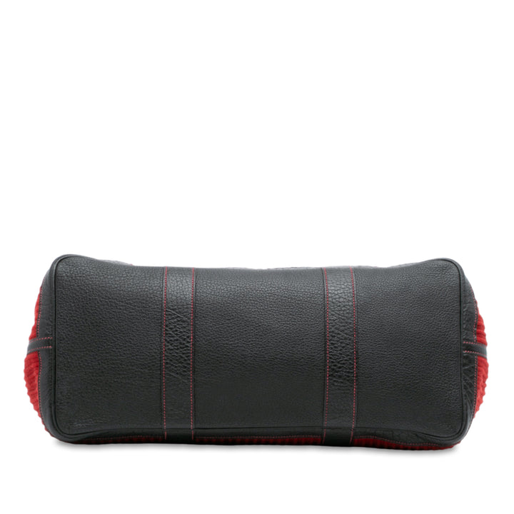 Hermès Ribbed Laine and Negonda Garden Party Voyage 49 Rouge