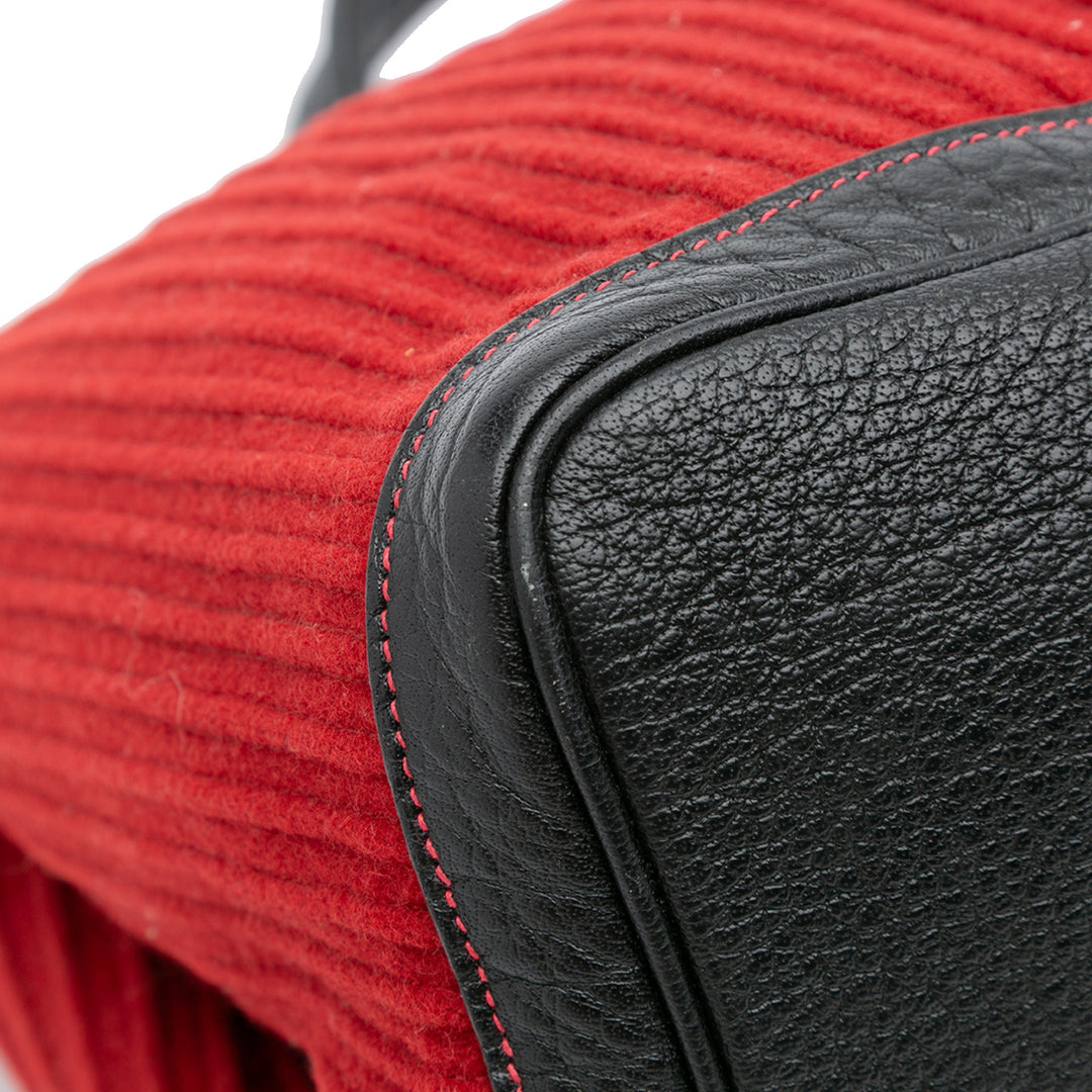 Hermès Ribbed Laine and Negonda Garden Party Voyage 49 Rouge