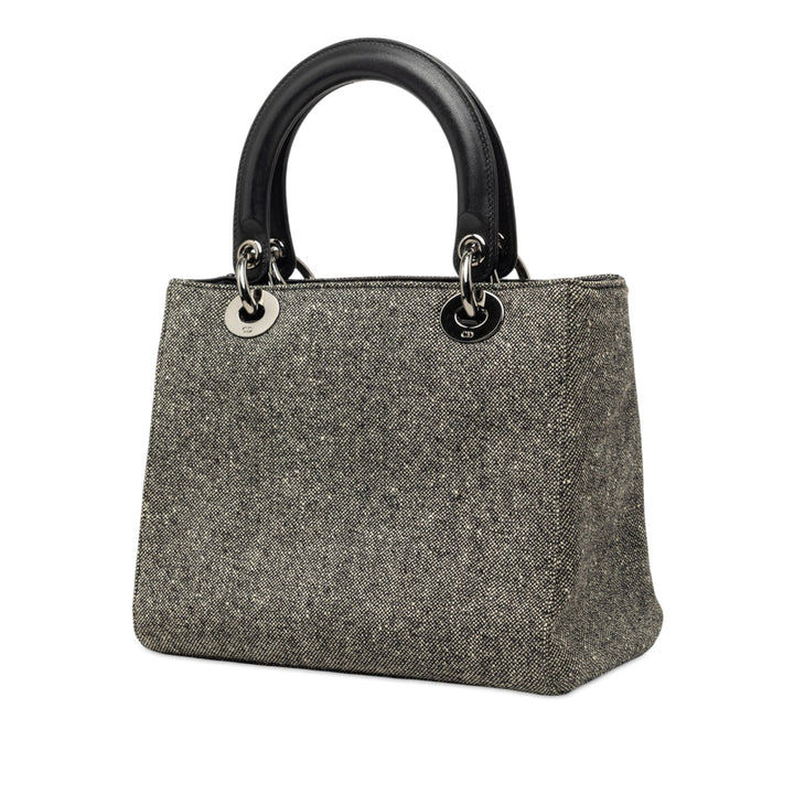 Lady Dior Moyen Tweed Gris