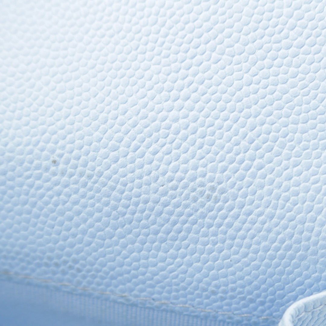 CC Matelassé à rabat Portefeuille Cuir caviar Bleu