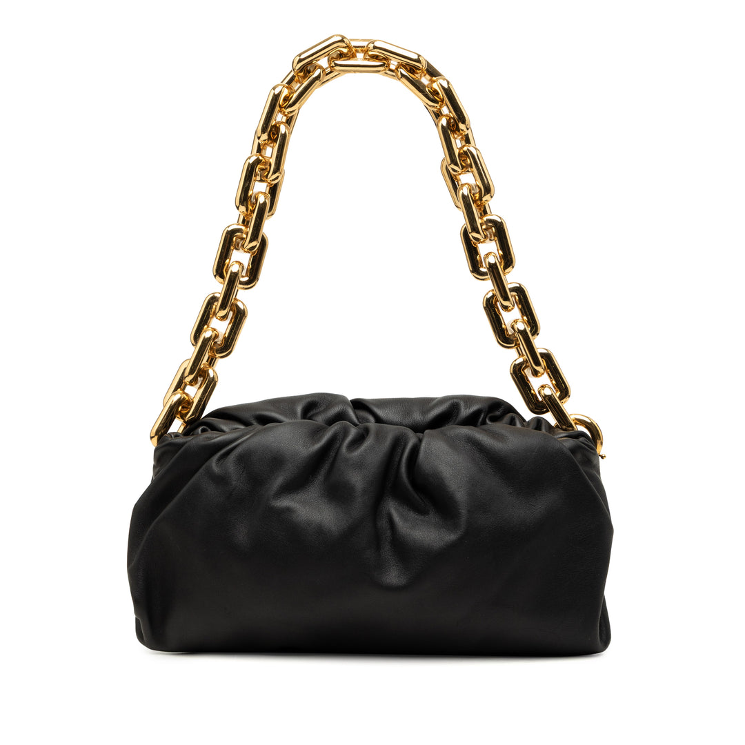Chaîne Pochette Cuir d'agneau Noir