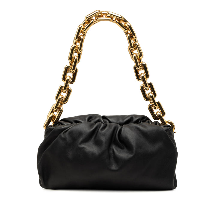 Chaîne Pochette Cuir d'agneau Noir