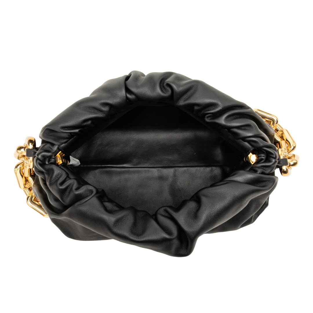 Chaîne Pochette Cuir d'agneau Noir
