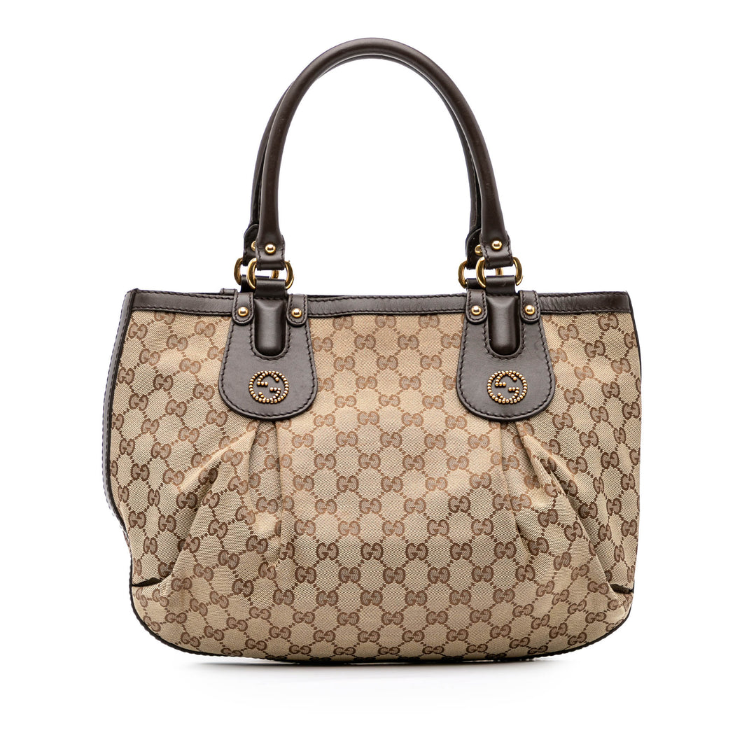 GG Canvas Scarlett Tote Brown - Gaby Paris