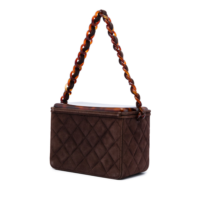 CC Matelassé Boîte Vanity Marron