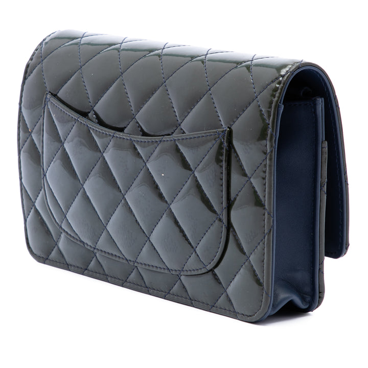 Matelassé Reissue 2.55 Wallet on Chain Vert