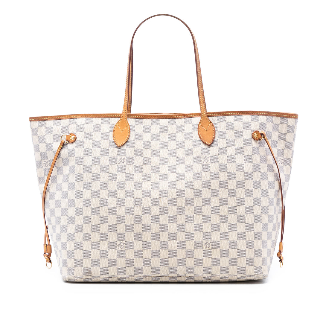 Louis Vuitton Neverfull GM Damier Azur Blanc – vue principale – GABY PARIS