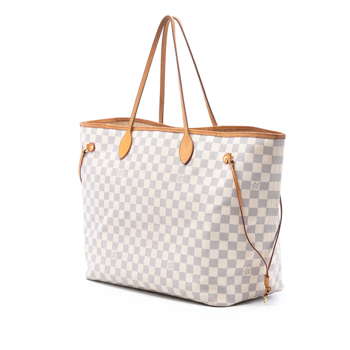 Louis Vuitton Neverfull GM Damier Azur Blanc – vue 2 – GABY PARIS