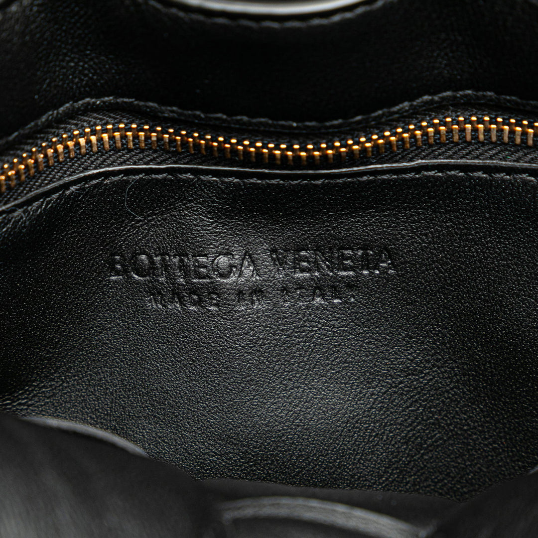 Bottega Veneta Nappa Intrecciato Padded Chain Cassette Satchel Black - GABY PARIS