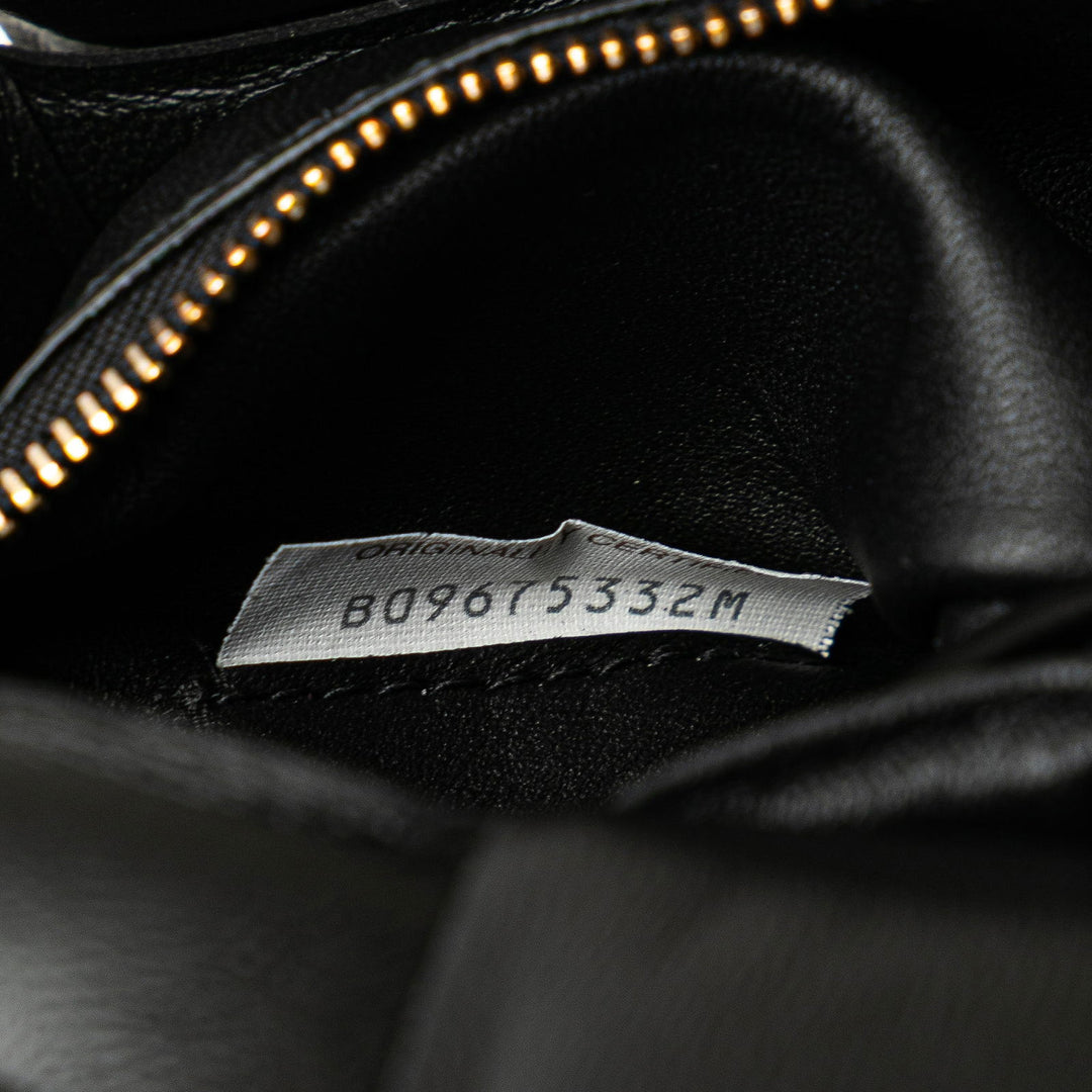Bottega Veneta Nappa Intrecciato Padded Chain Cassette Satchel Black - GABY PARIS