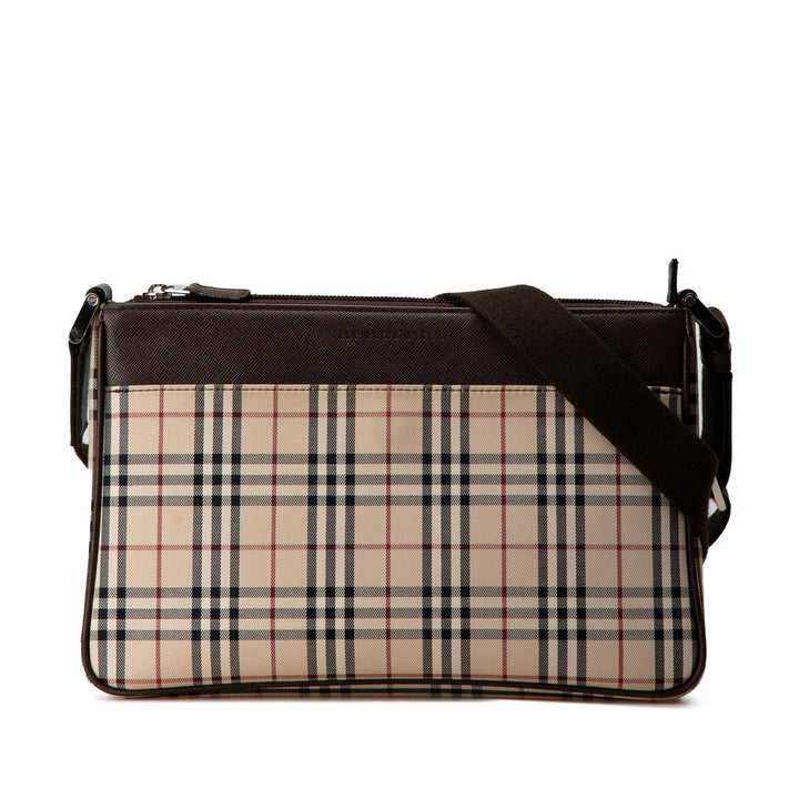 Burberry House Check Canvas Crossbody Brown - GABY PARIS