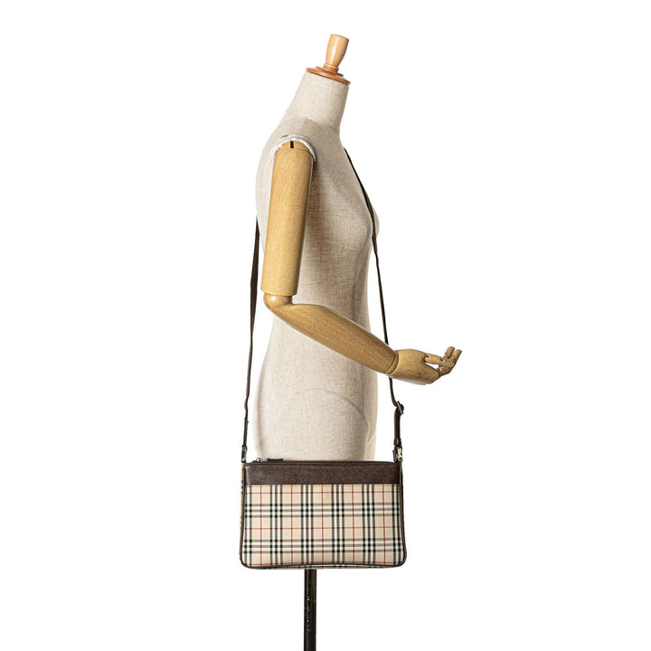 Burberry House Check Canvas Crossbody Brown - GABY PARIS