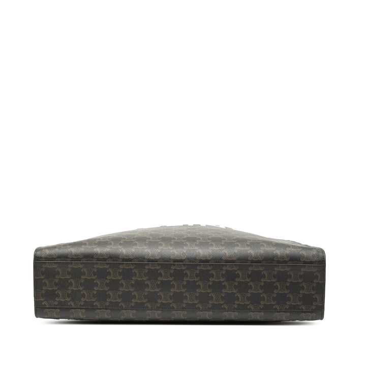 Celine Medium Triomphe Coated Toile Cabas Horizontal Cabas
