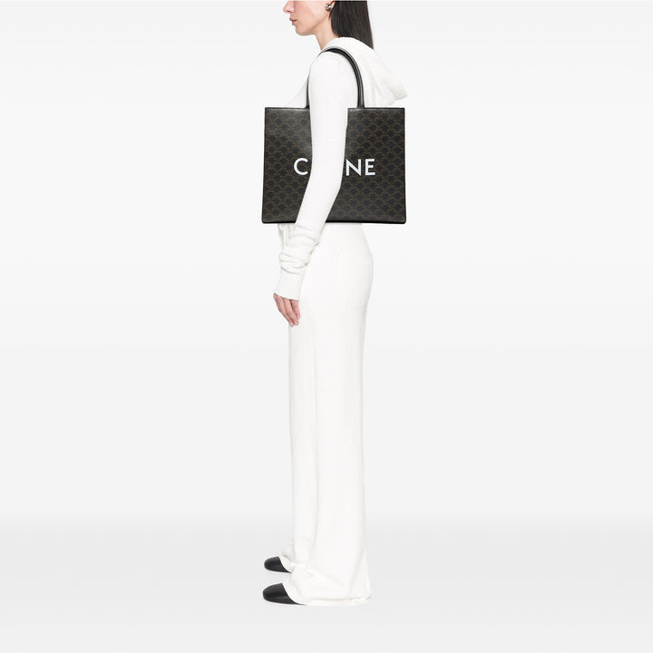 Celine Medium Triomphe Coated Toile Cabas Horizontal Cabas