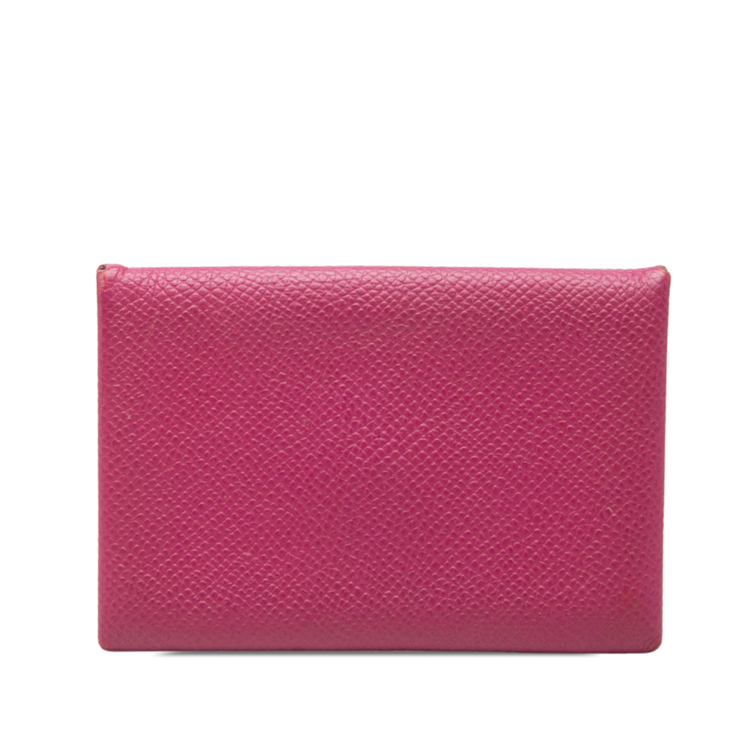 Hermès Calvi Porte-cartes Epsom Rose