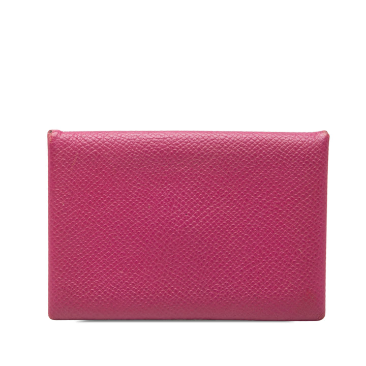 Hermès Calvi Porte-cartes Epsom Rose