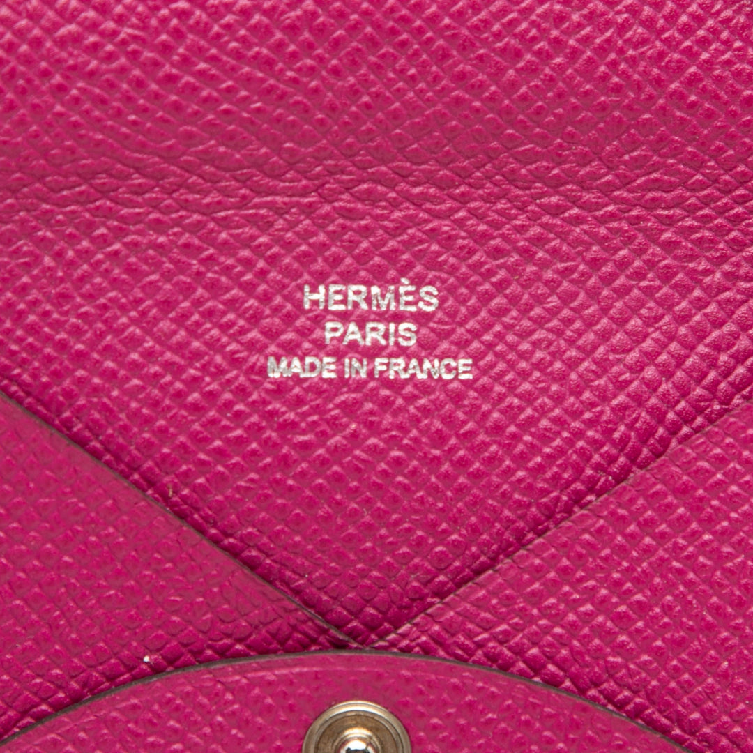 Hermès Calvi Porte-cartes Epsom Rose