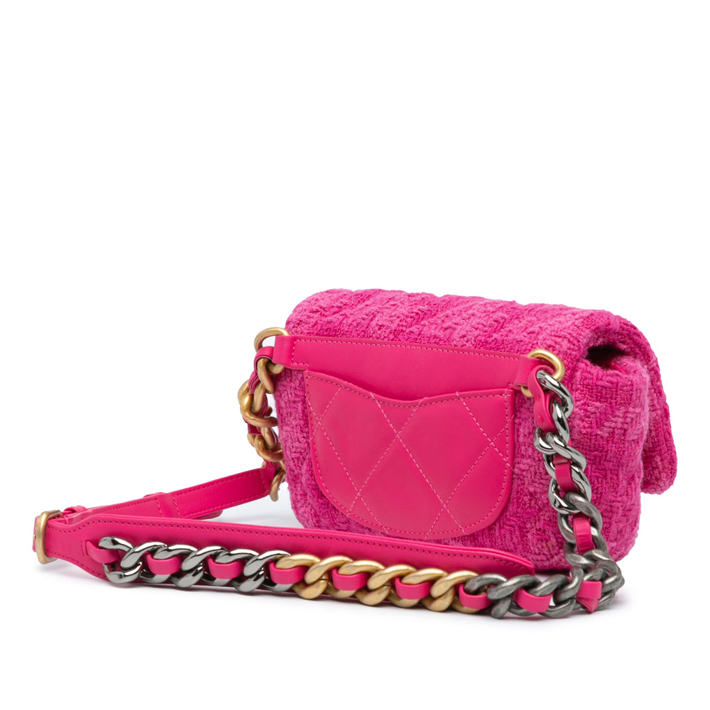 Tweed 19 Belt Bag Pink - Gaby Paris