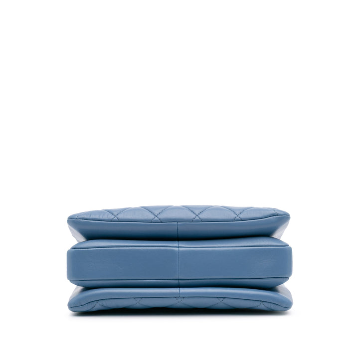 Small Quilted Lambskin Trendy CC Flap Blue - Gaby Paris