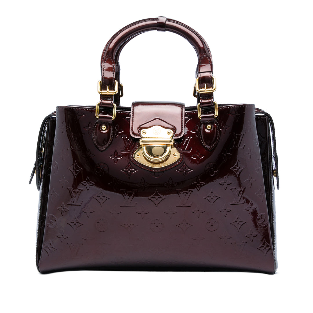 Louis Vuitton Melrose Avenue Cuir verni Monogram Violet – vue principale – GABY PARIS