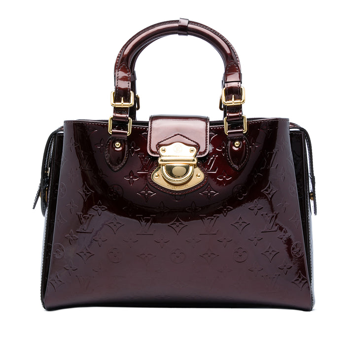 Louis Vuitton Melrose Avenue Cuir verni Monogram Violet – vue principale – GABY PARIS