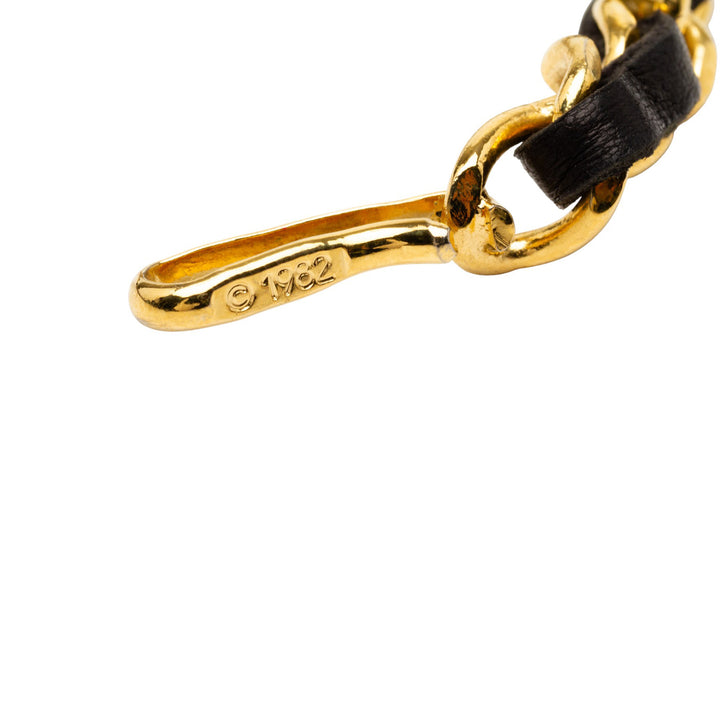 Chanel Cuir Woven plaqué CC Medallion Chain Belt