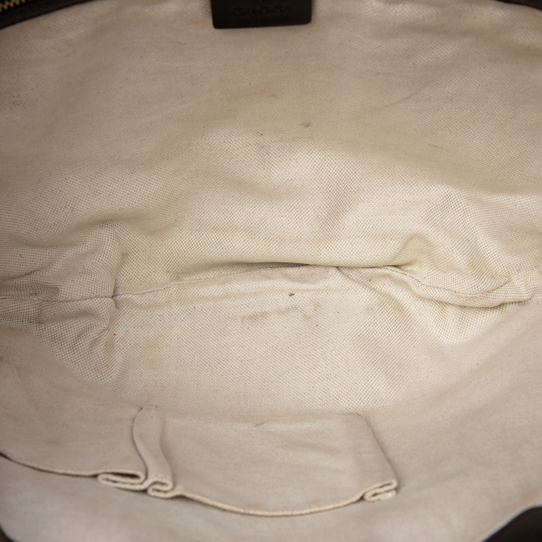 Gucci GG Web Half Moon Sac Moyen Toile